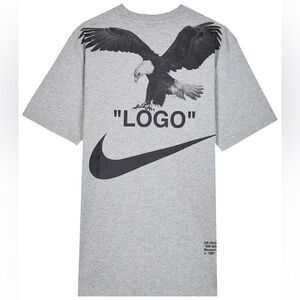 OFF-WHITE X NIKE NRG A6 logo tee grey